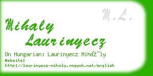 mihaly laurinyecz business card